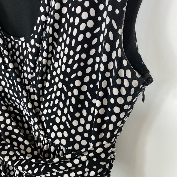 Tommy Hilfiger size 10 black white polkadot fit flare dress - Picture 5 of 9